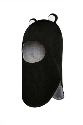 Зимняя шапочка-шлем Corona.hm "Мисс Мишутка"  черный