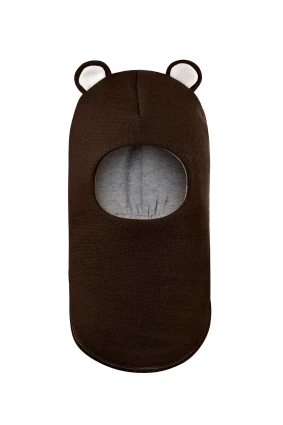 Зимняя шапочка-шлем Corona.hm "Мисс Мишутка" шоколад