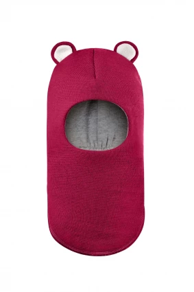 Зимова шапочка-шолом Corona.hm "Міс Ведмедиця" ягідний