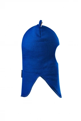 Зимняя шапочка-шлем Corona.hm "Мисс Мишутка" на кнопочках электрик