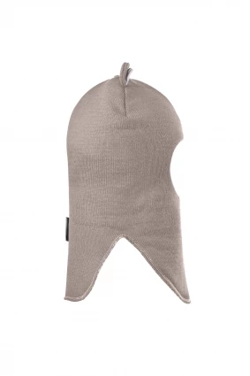 Зимова шапочка-шолом Corona.hm "Міс Ведмедиця" з кнопочками капучіно