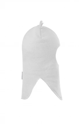 Зимняя шапочка-шлем Corona.hm "Мисс Мишутка" на кнопочках молоко