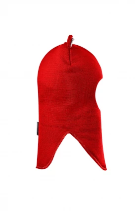 Зимова шапочка-шолом Corona.hm "Міс Ведмедиця" з кнопочками червоний