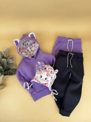 Костюм Corona.hm *Кицюня* фіалка  з додатковими штанами та шапочкою (шапочка на вибір)