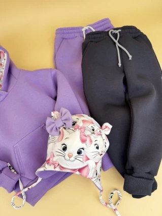 Костюм Corona.hm *Кицюня* фіалка  з додатковими штанами та шапочкою (шапочка на вибір)