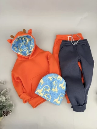 Костюм Corona.hm *Жирафчик* помаранчевий з додатковими штанами та шапочкою (шапочка на вибір)
