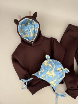 Костюм Corona.hm *Жирафчик* шоколадний з шапочкою (шапочка на вибір)