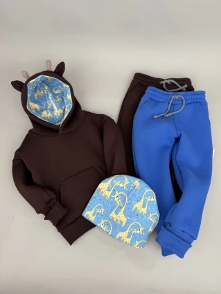 Костюм Corona.hm *Жирафчик* шоколадний з додатковими штанами та шапочкою (шапочка на вибір)