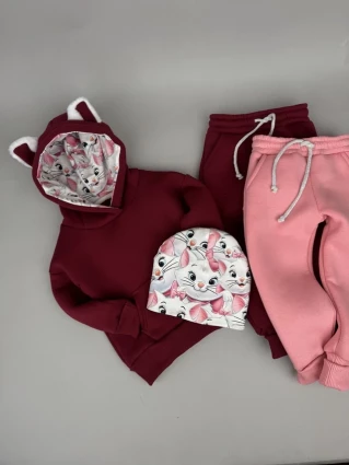 Костюм Corona.hm *Кицюня* бордо з додатковими штанами та шапочкою (шапочка на вибір)