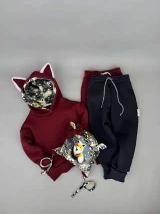 Костюм Corona.hm *Лисичка* бордо з додатковими штанами та шапочкою (шапочка на вибір)